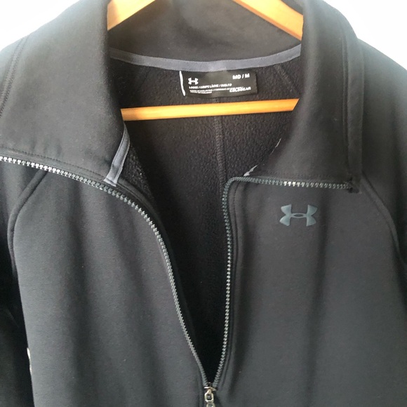 Under Armour Cold Gear “Storm” Black  Full-Zip Fleece Lined Fitted Jacket Medium - Picture 8 of 14